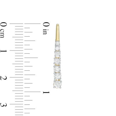 0.45 CT. T.W. Journey Diamond Drop Earrings in 10K Gold