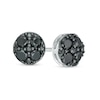 Thumbnail Image 0 of 0.45 CT. T.W. Composite Black Diamond Circle Stud Earrings in 10K White Gold