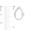 0.23 CT. T.W. Diamond Teardrop-Shaped Hoop Earrings in Sterling Silver