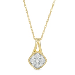 0.085 CT. T.W. Composite Diamond Vintage-Style Pendant in 10K Gold