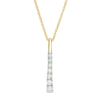 0.29 CT. T.W. Journey Diamond Pendant in 10K Gold