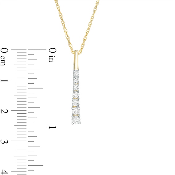 0.29 CT. T.W. Journey Diamond Pendant in 10K Gold