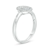 Thumbnail Image 1 of 0.086 CT. T.W. Composite Diamond Oval Frame Promise Ring in Sterling Silver