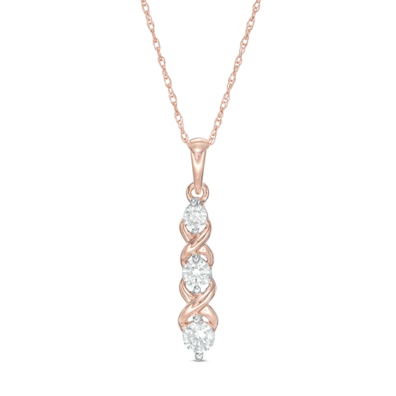 0.29 CT. T.W. Diamond Infinity Pendant in 10K Rose Gold