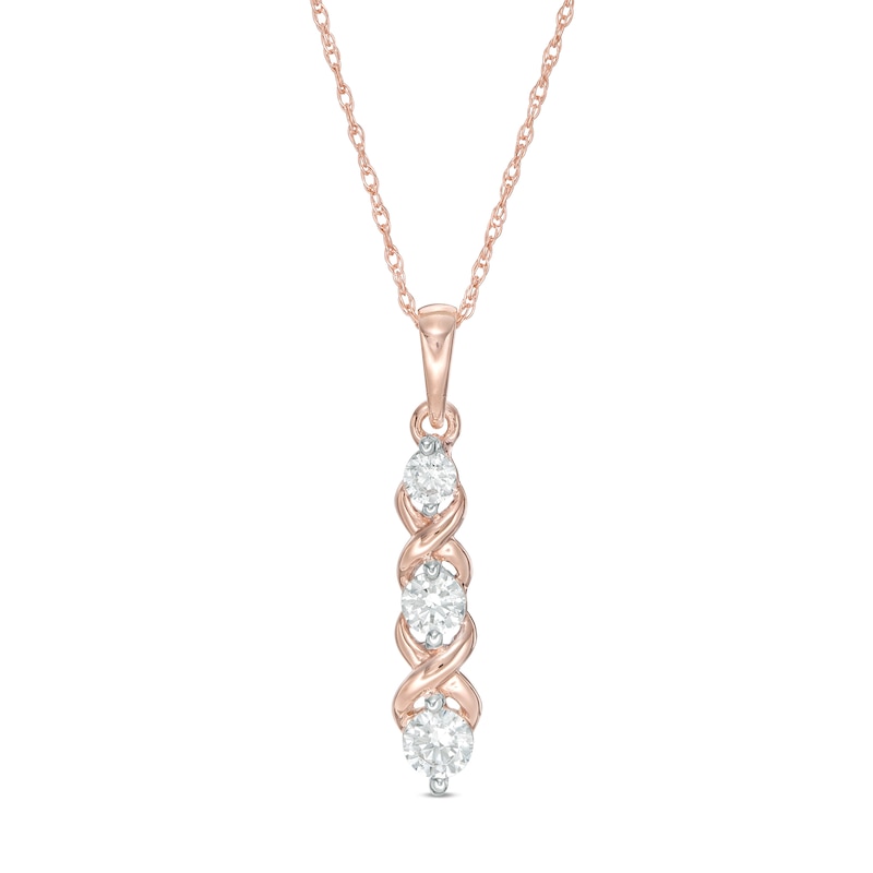 0.29 CT. T.W. Diamond Infinity Pendant in 10K Rose Gold | Peoples Jewellers