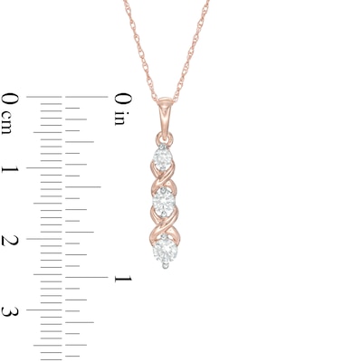 0.29 CT. T.W. Diamond Infinity Pendant in 10K Rose Gold