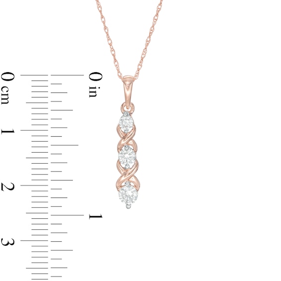 0.29 CT. T.W. Diamond Infinity Pendant in 10K Rose Gold