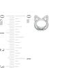 Thumbnail Image 2 of 1/15 CT. T.W. Diamond Engravable Cat Stud Earrings in Sterling Silver (1 Line)