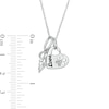 Thumbnail Image 2 of 1/15 CT. T.W. Diamond Engravable Cut-Out Paw Print Heart and Angel Wing Charm Pendant in Sterling Silver (1 Line)