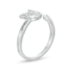 Thumbnail Image 2 of Diamond Accent Engravable Cat Bypass Wrap Ring in Sterling Silver (1 Line)