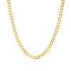 Thumbnail Image 0 of 3.4mm Diamond-Cut Curb Chain Necklace in Hollow 14K Gold - 24"