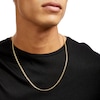 Thumbnail Image 1 of 3.4mm Diamond-Cut Curb Chain Necklace in Hollow 14K Gold - 24"