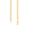 Thumbnail Image 2 of 3.4mm Diamond-Cut Curb Chain Necklace in Hollow 14K Gold - 24"