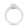 Vera Wang Love Collection 0.37 CT. T.W. Oval Diamond Vintage-Style Engagement Ring in 14K White Gold