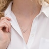 Love + Be Loved CT. T.W. Diamond Loop Necklace in 10K White Gold