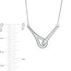 Love + Be Loved CT. T.W. Diamond Loop Necklace in 10K White Gold