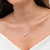 Thumbnail Image 1 of Love + Be Loved 0.50 CT. T.W. Diamond Loop Necklace in 10K White Gold
