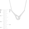 Thumbnail Image 2 of Love + Be Loved 0.50 CT. T.W. Diamond Loop Necklace in 10K White Gold