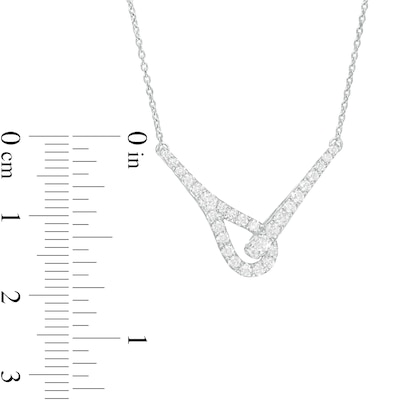 Love + Be Loved 0.50 CT. T.W. Diamond Loop Necklace in 10K White Gold