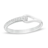 Thumbnail Image 0 of Love + Be Loved 0.10 CT. T.W. Diamond Loop Ring in 10K White Gold