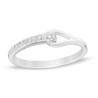 Love + Be Loved CT. T.W. Diamond Loop Ring in 10K White Gold