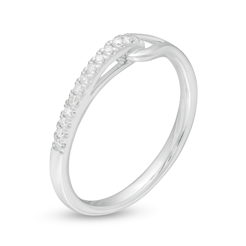 Love + Be Loved 0.10 CT. T.W. Diamond Loop Ring in 10K White Gold