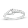 Thumbnail Image 1 of Love + Be Loved 0.25 CT. T.W. Diamond Loop Ring in 10K White Gold