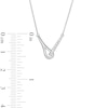 Thumbnail Image 3 of Love + Be Loved 0.10 CT. T.W. Diamond Loop Necklace in 10K White Gold