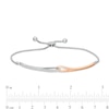 Love + Be Loved 0.23 CT. T.W. Diamond Loop Bolo Bracelet in Sterling Silver and 10K Rose Gold - 9.5"