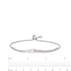 Thumbnail Image 2 of Love + Be Loved Lab-Created Pink Sapphire Loop Bolo Bracelet in Sterling Silver - 9.5"