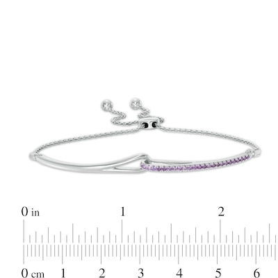 Love + Be Loved Amethyst Loop Bolo Bracelet in Sterling Silver - 9.5"