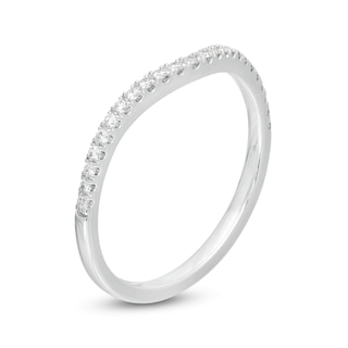 Emmy London 0.145 CT. T.W. Certified Diamond Contour Wedding Band in 18K White Gold (F/VS2)