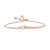 Love + Be Loved 0.10 CT. T.W. Diamond Loop Bolo Bracelet in 10K Rose Gold - 9.0"