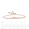 Love + Be Loved 0.10 CT. T.W. Diamond Loop Bolo Bracelet in 10K Rose Gold - 9.0"