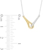 Love + Be Loved 0.10 CT. T.W. Diamond Loop Necklace in Sterling Silver and 10K Gold