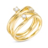 Thumbnail Image 2 of 0.29 CT. T.W. Past Present Future® Diamond Swirl Ring in 10K Gold