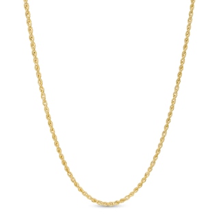 1.6mm Glitter Rope Chain Necklace in Hollow 14K Gold – 22"