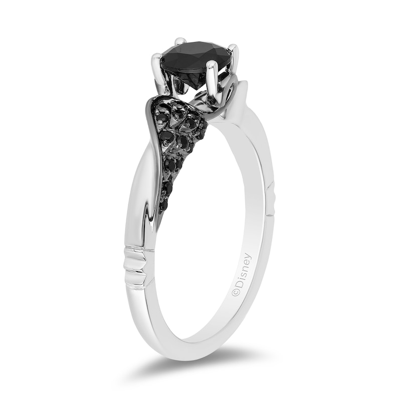 Enchanted Disney Villains Maleficent 0.80 CT. T.W. Enhanced Black Diamond Engagement Ring in 14K White Gold|Peoples Jewellers
