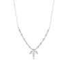 Thumbnail Image 1 of Enchanted Disney Elsa 0.18 CT. T.W. Diamond Snowflake Necklace in 10K White Gold