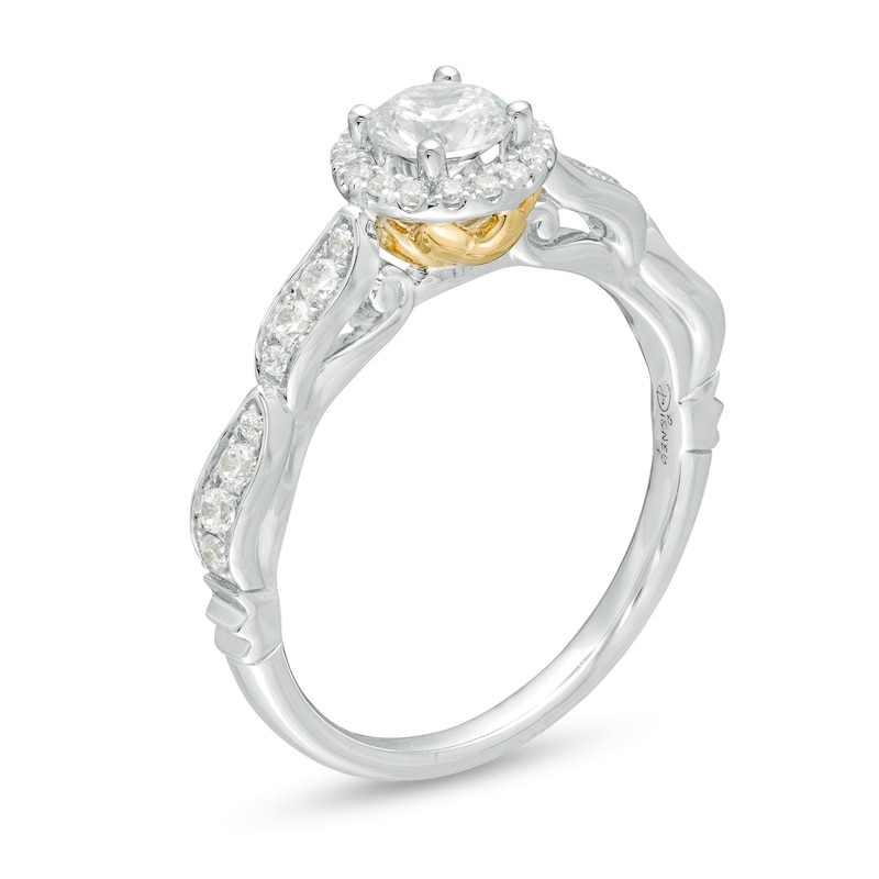 Enchanted Disney Tiana 0.69 CT. T.W. Diamond Frame Engagement Ring in 14K Two-Tone Gold|Peoples Jewellers