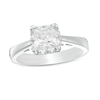 Thumbnail Image 0 of 1.18 CT. T.W. Canadian Certified Princess-Cut Diamond Frame Engagement Ring in 14K White Gold (I/I2)