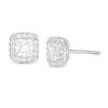 1.45 CT. T.W. Princess-Cut Diamond Frame Stud Earrings in 14K White Gold