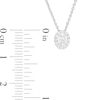 Thumbnail Image 2 of 0.29 CT. T.W. Certified Oval Diamond Frame Pendant in 14K White Gold (I/SI2) - 19"