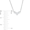 0.50 CT. T.W. Diamond Past Present Future®Necklace in 10K White Gold