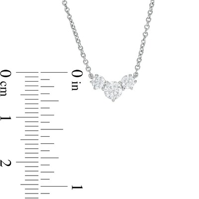 0.50 CT. T.W. Diamond Past Present Future®Necklace in 10K White Gold