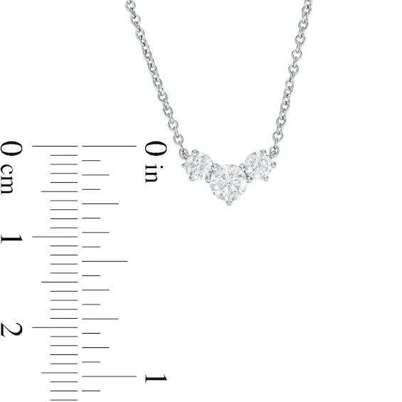 0.50 CT. T.W. Diamond Past Present Future®Necklace in 10K White Gold