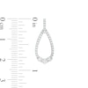 Thumbnail Image 3 of 0.45 CT. T.W. Diamond Past Present Future® Teardrop Outline Drop Earrings in 10K White Gold