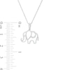 0.04 CT. T.W. Diamond Outline Elephant Pendant in Sterling Silver