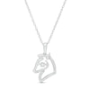 Thumbnail Image 0 of Unstoppable Love™ 0.04 CT. T.W. Diamond Outline Horse Head Pendant in Sterling Silver