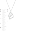 Thumbnail Image 3 of Unstoppable Love™ 0.04 CT. T.W. Diamond Outline Horse Head Pendant in Sterling Silver